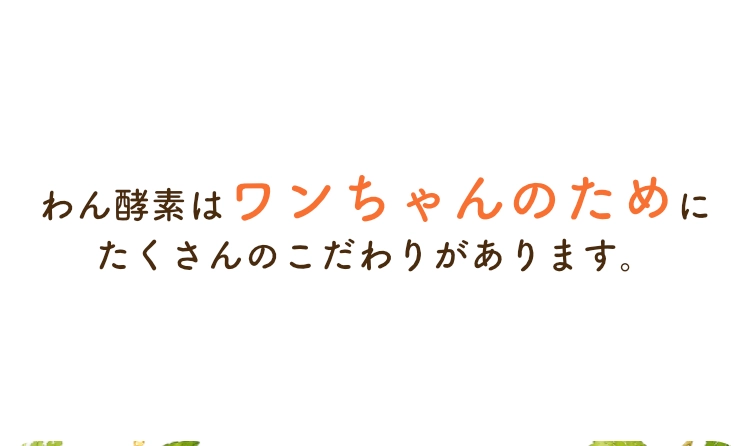 3つのこだわり