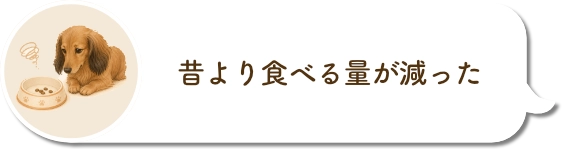 昔より食べる量が減った